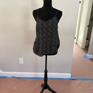 Paper Crane Black and White Grid dress top